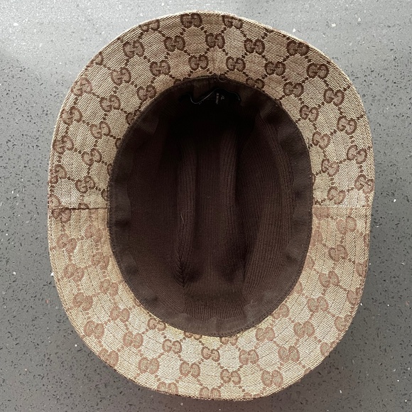 GUCCI GG LOGO CANVAS BUCKET HAT - Picture 7 of 8